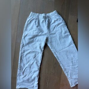 Brandy Melville White Kids Elastic-Waist Sweatpants